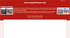 Desktop Screenshot of campsitefrance.com