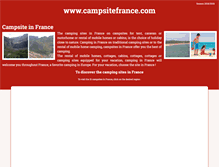 Tablet Screenshot of campsitefrance.com